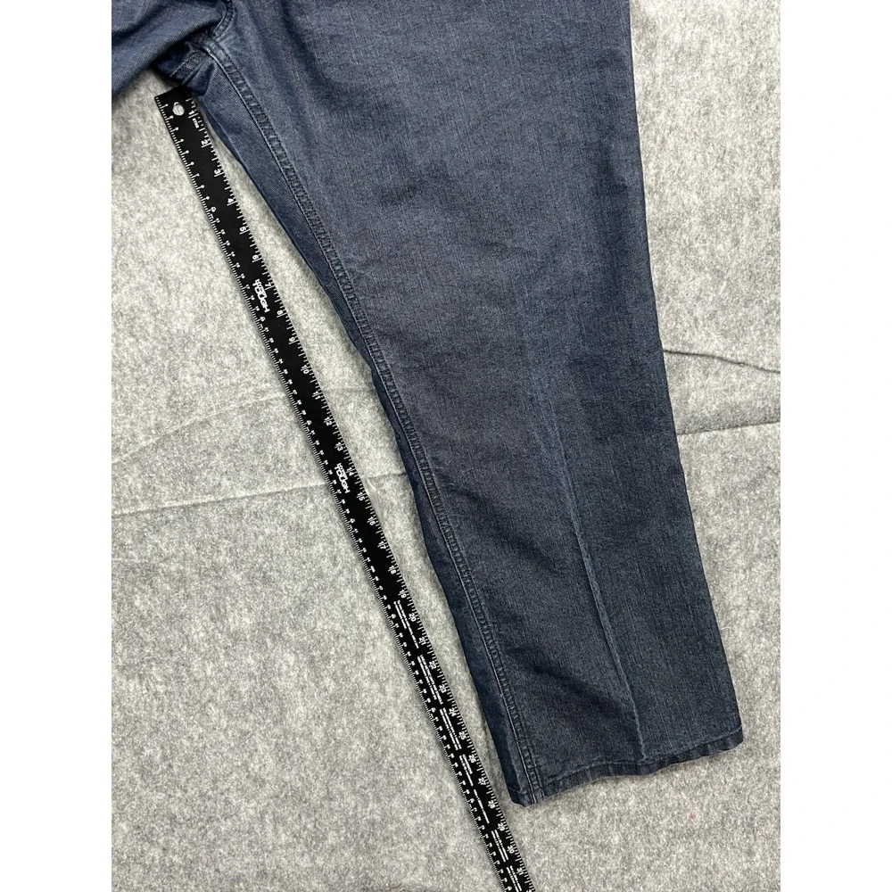 Perry Ellis Mens Jeans Blue Straight Fit Dark Wash Casual Stretch Size 44x30